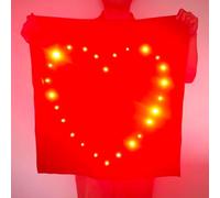 Blendo - Bolsa con luces rojas (corazón), trucos de magia, luz LED, corazón que aparece en tela negra, ilusiones, trucos, producción de magos, accesorios mágicos
