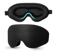 Blendura Antifaz para Dormir Antiluz, Elástico Ajustable, Negro, 1 Unidad | Máscara para Dormir 3D con Cavidades Oculares de 20 mm, Sin Presión, para Viajes, Siestas, Turnos Nocturnos y Dormir de Lado