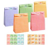 Blendura Bolsas Chuches Cumpleaños, 40 PCS Bolsas de Papel de Colores Bolsas Regalo Cumpleaños, Bolsas Regalo Infantil para Envolver Regalos, Bodas