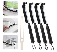 Blendura Cepillo Limpiar Juntas Cerdas Duras, 4 Piezas Cepillos de Limpieza de Grietas Hogar Multifuncional Cepillos Rendijas Limpieza para Limpia Railes Ventanas, Cocina, Baño y Juntas