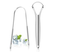 Blendura Rascador de Lengua, raspador de Lengua de Acero Inoxidable para Limpiar la Boca y Reducir el Mal Aliento