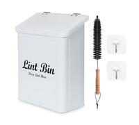 BLEOAKYNUT Caja de almacenamiento para ropa con tapa magnética, soporte de pared para ahorrar espacio, organizador de lavandería y almacenamiento para secadora y lavadora (blanco)