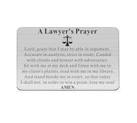 BLEOUK Lawyer's Prayer Future Lawyer Gift Attorneys Wallet New Paralegal Gift Abogado Joyería, Tarjeta de cartera de oración de abogado, Moda
