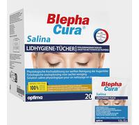 BlephaCura SALINA Lidhygiene-Tücher, sterile vorbefeuchtete Einmaltücher zur Reinigung der Augenlider, 20 pzas Paños