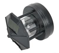 BlesConi 1 paquete de lámpara de faro de energía solar para jardín, patio, camino, luz decorativa giratoria de 360 grados con paneles duales, sensor de atardecer a amanecer, estatua al aire libre