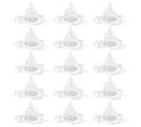 BlesConi 15 juntas de malla transparente para macetas, insertos cónicos para mejorar el crecimiento de las raíces, discos de drenaje reutilizables para macetas de jardín (medio)