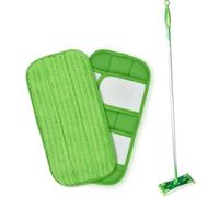 BlesConi 2 almohadillas de fibra reutilizables de 12 pulgadas (29 x 15 cm) para accesorio de aspiradora Swiffer Sweeper