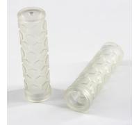 BlesConi 2 empuñaduras de manillar de bicicleta de 22 mm, antideslizante, goma suave, cómoda absorción de impactos para la mayoría de bicicletas de colores mixtos (transparente)