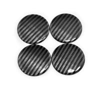 BlesConi 4 pegatinas de fibra de carbono de 50 mm para tapas centrales de rueda de coche con respaldo