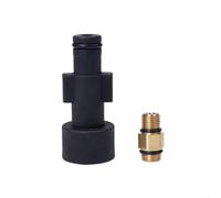 BlesConi Adaptador de arandela de alta presión de 1/4 pulgadas, boquilla de espuma para Karcher para Nilfisk para Bosch Garden Vehículos Lavado Latón Oro Negro (paquete 2)