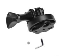 BlesConi Adaptador de montaje para computadora de bicicleta con cabezal giratorio, base de liberación rápida para luz GPS Action Cam, compatible con barras de 22,2 a 31,8 mm, color negro