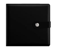 BlesConi Álbum de 100 bolsillos de doble cara para sellos de banco, coleccionables, 25 hojas (negro)