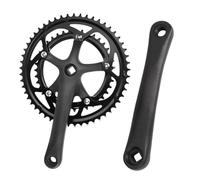 BlesConi Bielas para bicicleta de carretera 53/39T 8/9/10 velocidades 130 BCD 170 mm aleación de aluminio con agujero romboidal para pedales de 14 mm