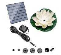 BlesConi Bomba solar de la fuente del loto con las boquillas, decoración al aire libre del baño del pájaro para el jardín(2)