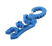 BlesConi Buceo Clip de doble manguera para BCD, retenedor regulador de acero inoxidable 304 con giro de 360°, naranja (azul)