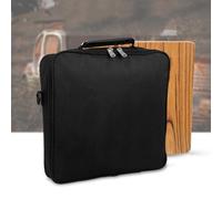 BlesConi Cajon - Caja de tambor portátil de percusión manual con cuerdas, 32 x 31 x 9 cm, madera marrón para viajes y actuaciones callejeras (Cajón + bolsa)