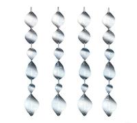 BlesConi Campanas de viento para decoración de jardín, disuasorio de pájaros de alta reflectividad para patio, piscina, adorno de campana colgante de metal (espina de pescado)