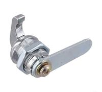 BlesConi Cerradura de leva de cilindro giratorio sin llave, cierre de aleación de zinc para muebles, taquillas, yates, coches, cajas de herramientas, tono plateado (16 mm)