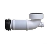BlesConi Conector de tubería de aguas residuales curvado resistente, extensor de drenaje de inodoro de PVC de 110 mm con soporte de alambre de acero, ajuste ajustable de 90 grados para fontanería del
