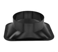 BlesConi Conector de ventilación de brida montado en la pared, adaptador de ventilador para campana de cocina, sistema de ventilación interior, 100 mm/150 mm, negro (150 mm)