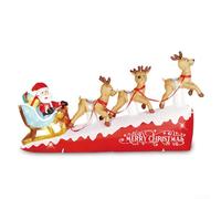 BlesConi Decoración inflable de Navidad para exteriores con diseño de Papá Noel y luces integradas (reglas australianas)