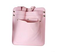 BlesConi Elegante riñonera floral con correa ajustable, para herramientas de cuero para jardinería y floristería, organizador de múltiples bolsillos para tijeras de podar y suministros (rosa)
