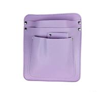 BlesConi Elegante riñonera floral con correa ajustable, para herramientas de cuero para jardinería y floristería, organizador de múltiples bolsillos para tijeras de podar y suministros (morado)