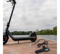 BlesConi Empuñaduras de acelerador de bicicleta eléctrica con medidor LCD, 36 V, 48 V, 60 V, interfaz de cable Hall, controles de extremo de barra de 7/8 pulgadas para scooters