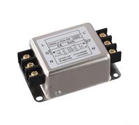 BlesConi Filtro de poder industrial monofásico de dos etapas, supresor de interferencias conducido de alto rendimiento para dispositivos electrónicos y de comunicación (20A)