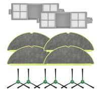 BlesConi for Roomba 205/DustCompactor/Combo Side Brush HEPA - Kit de paño para trapeador con Filtro HEPA, 6 cepillos, 4 paños y 2 filtros