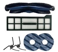 BlesConi Juego completo de accesorios de cepillo de rodillo para cepillo lateral, paños de fregona para Eufy X10 Pro para aspiradora Omni Robot