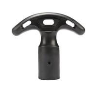 BlesConi Juego de empuñaduras en T para remo de kayak para ejes de 28 mm de diámetro, apto para paletas de canoa y balsa, material de polipropileno resistente, negro, paquete de 2