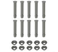 BlesConi Juego de pines para marco de piscina con juntas, kit de repuesto de 65 mm compatible con piscinas Steel Pro P61754 (10 juegos)