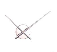 BlesConi Juego de punteros de esfera de reloj de metal DIY con segundo movimiento de escaneo silencioso, manecillas creativas de reloj de pared para el hogar u oficina (plata)
