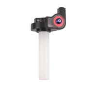 BlesConi Manillar del acelerador de motocicleta de 22 mm para ajuste, empuñaduras de plástico ABS, rojo/azul/dorado (rojo)