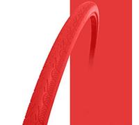 BlesConi Neumático sólido de bicicleta de 700 x 23 C, neumático de carretera de poliuretano resistente para engranajes fijos y desplazamientos por la ciudad, diseño sin cámara antipinchazos (rojo)
