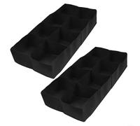 BlesConi Paquete de 2 camas de jardín elevadas de tela para verduras, papas, flores, 8 rejillas no tejidas con drenaje para balcón, patio, jardinería, color negro, 180 x 90 x 30 cm (2 piezas de 120 x
