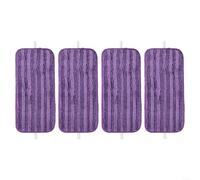 BlesConi Paquete de 4/6 almohadillas reutilizables para fregona Swiffer Wet, repuestos de microfibra de alta calidad para el cuidado del piso de la oficina en casa, 11.8 pulgadas, morado (paquete de 4
