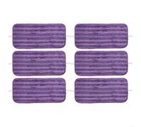 BlesConi Paquete de 4/6 almohadillas reutilizables para fregona Swiffer Wet, repuestos de microfibra de alta calidad para el cuidado del piso de la oficina en casa, 11.8 pulgadas, morado (paquete de 6