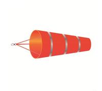 BlesConi para Red Airport Windsock Rip-Stop Oxford Cloth Detector de dirección del viento con cinta reflectante para campo de aviación 100 cm (80 cm)