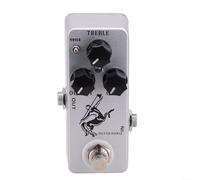 BlesConi Pedal de efecto de guitarra de caballo plateado mosky, impulso de sobremarcha de metal con True Bypass, 9 V CC para músicos
