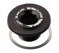BlesConi Perno de biela de bicicleta de carretera autoextraíble 24/30 mm para tornillo de manivela ROTOR Aldhu con juntas de aluminio (perno negro izquierdo)