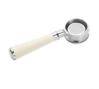 BlesConi Portafiltro sin fondo de 3 orejas de 58 mm con cesta de filtro y asa para máquinas de espresso Barsetto, Barsetto 2S, V1, M5300S, EM7200 y KF5700 (blanco)