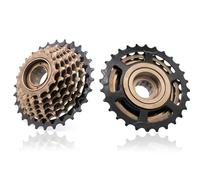 BlesConi Rueda libre de rosca de 6/7/8 velocidades 13-28T marrón de acero de alto carbono Casete de bicicleta de desgaste firme - engranaje para bicicletas de montaña y carretera
