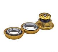 BlesConi Semi-Hidden Bike Headset 44x44mm Sellado Doble Rodamiento Aleación de Aluminio para Tubo de Cabeza de Horquilla Recta (Dorado)