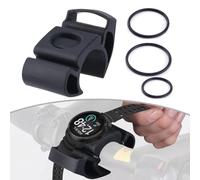 BlesConi Soporte de reloj de bicicleta de silicona para Garmin Polar para TomTom TicWatch, manubrio ajustable de 22,2 a 35 mm, fácil de instalar, color negro
