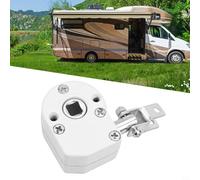 BlesConi Toldo Worm Gear para autocaravanas y autocaravanas, mecanismo de manivela manual, aleación de aluminio, color blanco