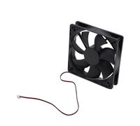 BlesConi Ventilador axial 12025 - Enfriador de PC sin escobillas de doble rodamiento de bolas de 12 V/24 V, 3000 RPM, 110 CFM, negro