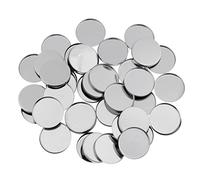 Blesiya - 50 moldes de metal para maquillaje de paleta de bricolaje, imanes redondos para sombra de ojos, pigmentos para cosméticos de vertido caliente, sartenes esenciales para panel de cosméticos