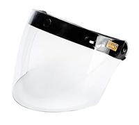 Blesiya Lente de Visera Up Down para 3 Cascos Abiertos Retro de Motocicleta a Presión - Claro